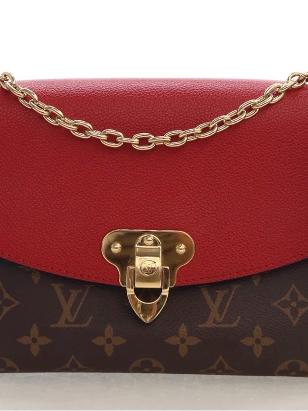 Louis Vuitton Saint Placide in monogram canvas and cherry red.